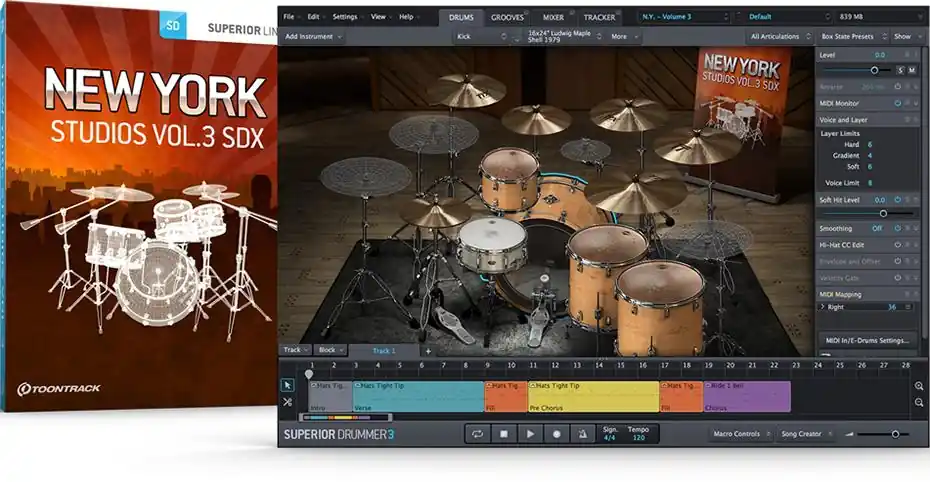 Toontrack SDX New York Studios Vol.3 Sofort Bestellen