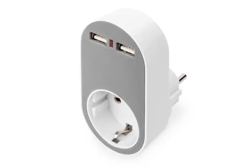 DIGITUS Universal USB Plug-in Charger mit 2 x USB-A Anschluss Preisreduziert