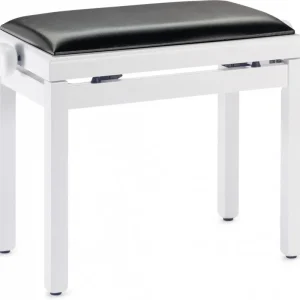 Direkt Vom Hersteller Pianobank Stagg weiss matt mit Vinylauflage