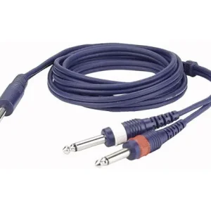 Audiokabel 6,3mm mono Klinke - 2-fach Klinke, 3m Neu Im Sortiment