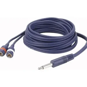 Online Kaufen Audiokabel 6,3mm mono Klinke - 2-fach Cinch, 3m