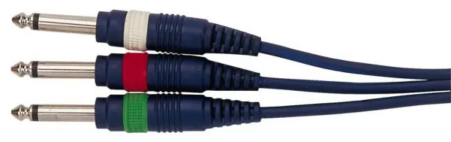 Audiokabel 3-fach, Klinke, 3m Geprüft
