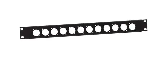 Rackblende 19", 1HE für 12 XLR D-Type Neu