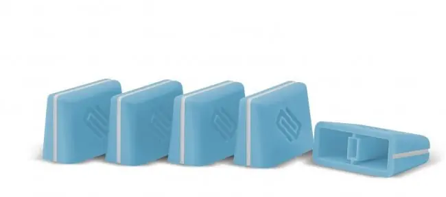 Echt Reloop Fader-Cap-Set Blau 5 Stk.