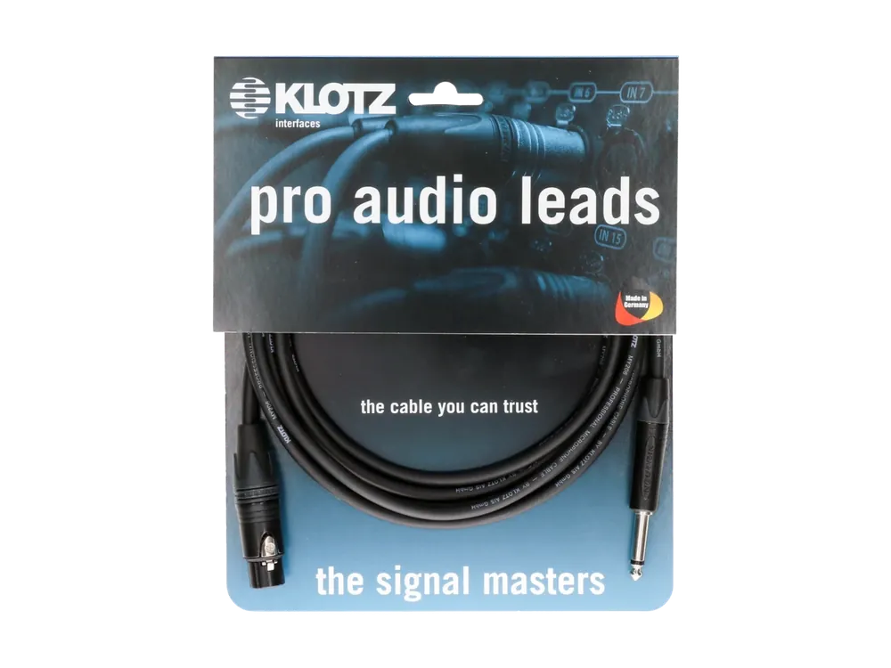 Klotz Kabel XLR-Klinke 3m PRO Mega-Angebot