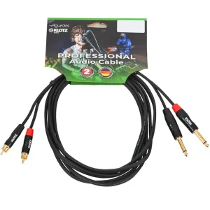 Agurdes Cables 2xKlinke 6,3mm mono-2xCinch 6m Nur Heute
