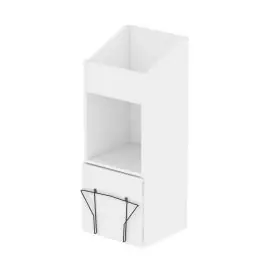 Glorious Record Rack 330 White + Record Box Display Door White Meistverkauft