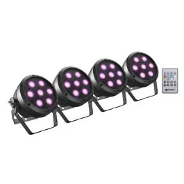Rabatt Cameo ROOT PAR 4 SET 1 Set bestehend aus 4 x ROOT PAR 4 inkl. IR-Fernbedienung