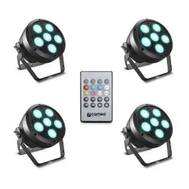 Preis Gesenkt Cameo ROOT PAR 6 SET 1 Set bestehend aus 4 x ROOT PAR 6 inkl. IR-Fernbedienung