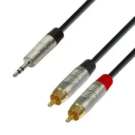 Neu Adam Hall Cables K4 YWCC 0150 Audiokabel REAN 3,5 mm Klinke stereo auf 2 x Cinch male 1,5 m