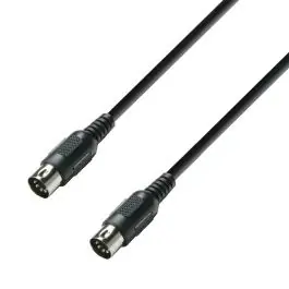 Adam Hall Cables K3 MIDI 0075 BLK MIDI Kabel 0,75 m schwarz Kostenloser Versand