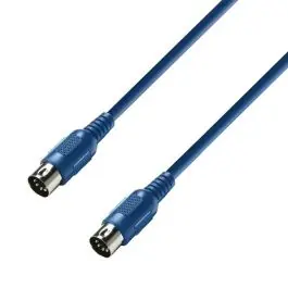 Markenprodukt Adam Hall Cables K3 MIDI 0075 BLU MIDI Kabel 0,75 m blau