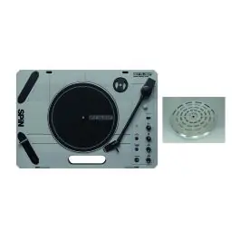 Begrenztes Angebot Reloop SPIN + SolidCutz Aluminum Plattern Silver