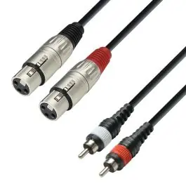 Mega-Angebot Adam Hall Cables 3 STAR TFC 0100 Audiokabel eingegossen 2 x RCA Stecker auf 2 x XLR Buchse, 1 m