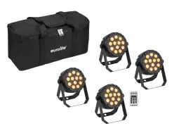 Sofort Bestellen Eurolite Set 4x LEd PARty Spot Silent RGB/WW mit Softbag