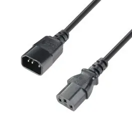 Adam Hall Cables 3 STAR PLK 0200 Netzkabel | Adam Hall IEC C13 x IEC C14 | 2 m Markenware