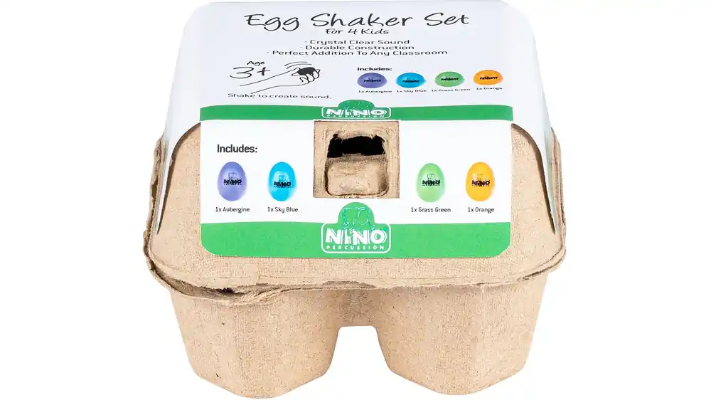 Neue Kollektion Nino Egg-Shaker Box 4 Eier 1X SB, 1X OR, 1X AU, 1X GG