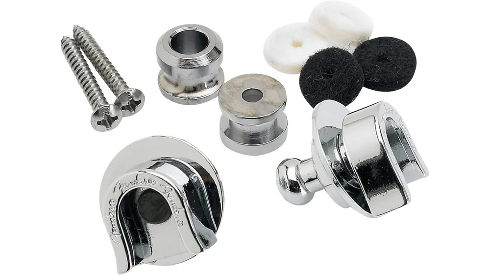 Fender Security Strap Locks Chrom Kostenloser Rückversand
