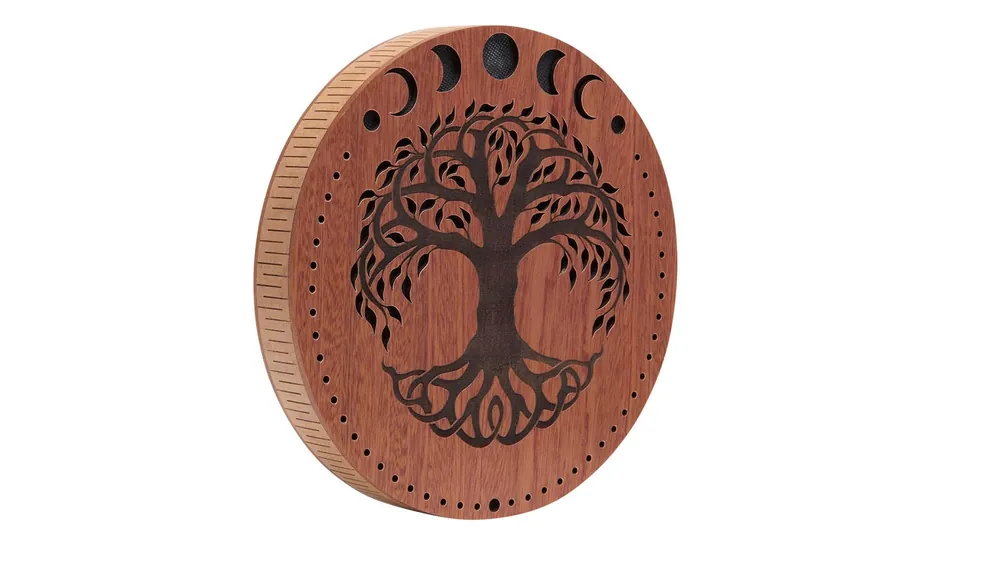MEINL Sonic Energy 12" Rain Disk, Bachklang, Mondphasen und Lebensbaum Gravur Highlight