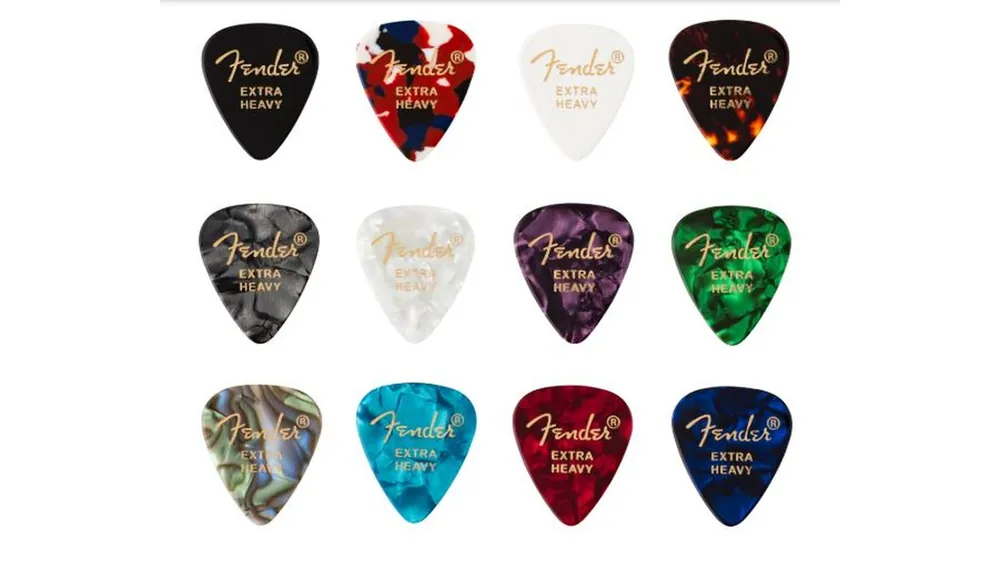 Schnäppchen Fender Celluloid Medley 351 Pack Extra Heavy 12x