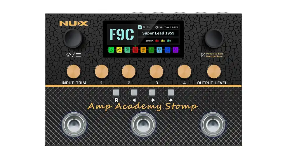 Super-Preis Nux Academy Stomp Stereo Amp Modeler