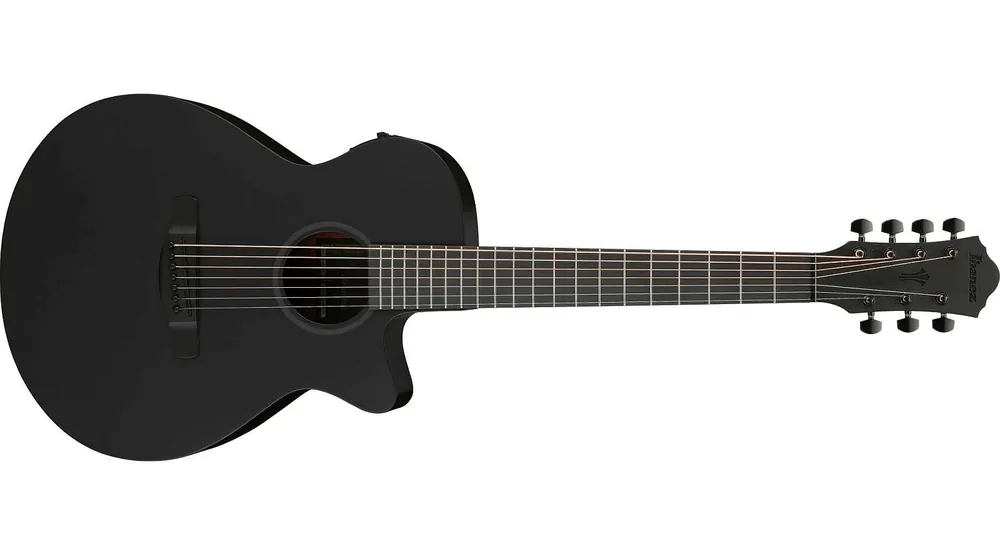 Neu Ibanez AEG721-BOT Westerngitarre Black Out 7-Saiter