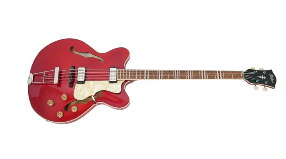 Höfner HCT-500/7-TR Verythin E-Bass Transparent Red Kostenfreie Lieferung