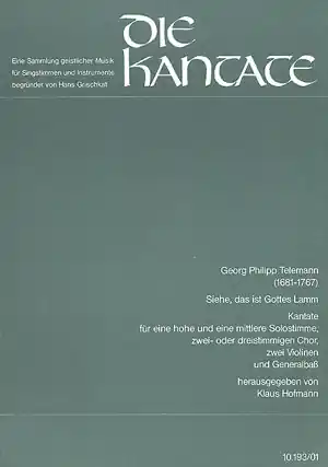 Siehe das ist Gottes Lamm für Soli, gem Chor, 2 Violinen und Bc Angebot