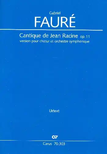 Schneller Versand Cantique de Jean Racine op.11 für gem Chor und Orchester