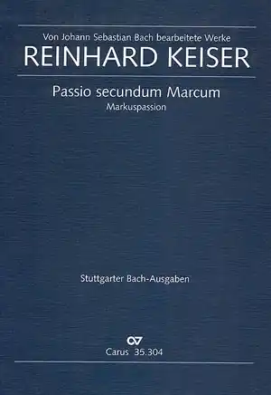Beliebt Markuspassion für Soli (SATTBB), Chor und Orchester