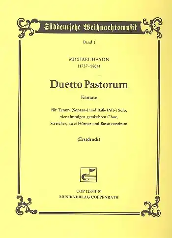 Nur Für Kurze Zeit DUETTO PASTORUM KANTATE FUER TENOR, BASS, CHOR UND ORCHESTER