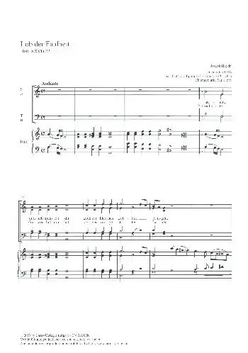 Lob der Faulheit Hob.XXVIa:22 für gem Chor und Klavier Neu