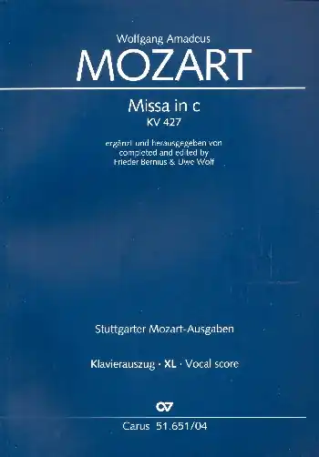 Messe c-Moll KV427 für Soli, gem Chor und Orchester Nur Für Kurze Zeit