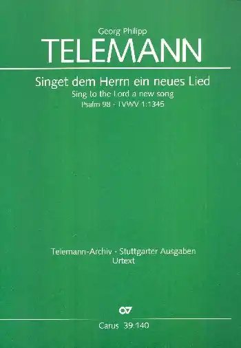 Singet dem Herrn ein neues Lied TWV1:1345 für Soli, gem Chor und Orchester Markenware