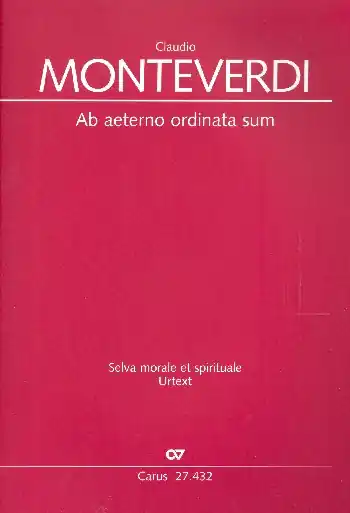 Ab aeterno ordinata sum SWV262 für Bass und Bc Wochenendangebot
