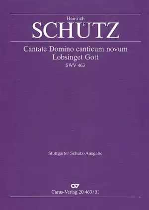 Jetzt Bestellen Cantate domino canticum novum SWV463 für Doppelchor und Bc