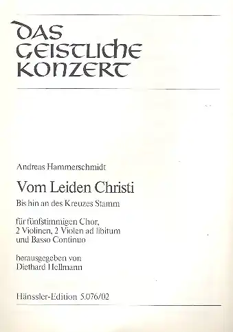 Vom Leiden Christi für gem Chor, 2 Violinen und Bc Top-Angebot