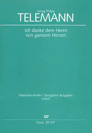 Ich danke dem Herrn von ganzem Herzen für Soli, (SATB), Chor und Orchester Kostenfreie Lieferung
