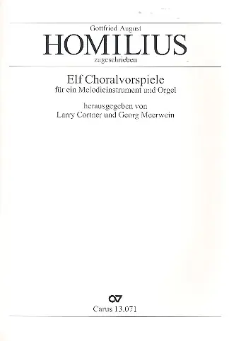 11 Choralvorspiele für ein Melodieinstrumente und Orgel Sofort Bestellen