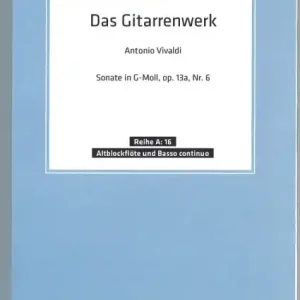 Top-Angebot Sonate g-Moll op.13a,6 für Altblockflöte (Flöte, Oboe, Violine)