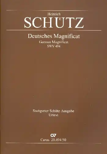 Deutsches Magnificat SWV494 (vervollständigte Fassung) für 8 Stimmen (Doppelchor) und Bc Ausverkauf