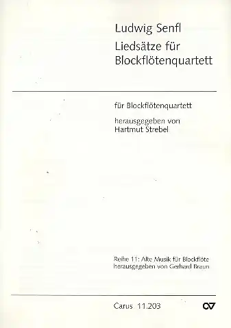 Neu Im Sortiment 12 vierstimmige Liedsätze für 4 Blockflöten (SATB)