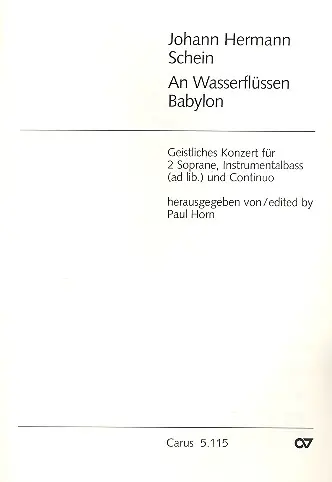 An Wasserflüssen Babylon für 2 Soprane und Baßinstrument Kostenloser Rückversand