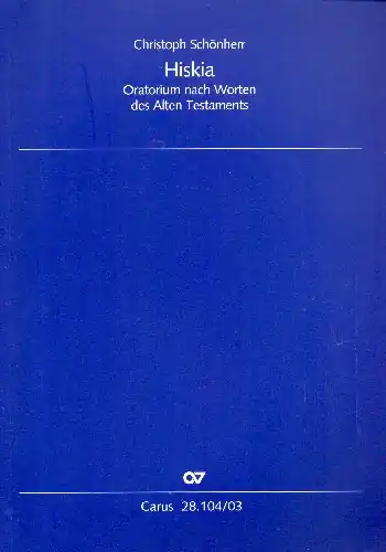 Sonderangebot Hiskia für Soli, gem Chor und Orchester