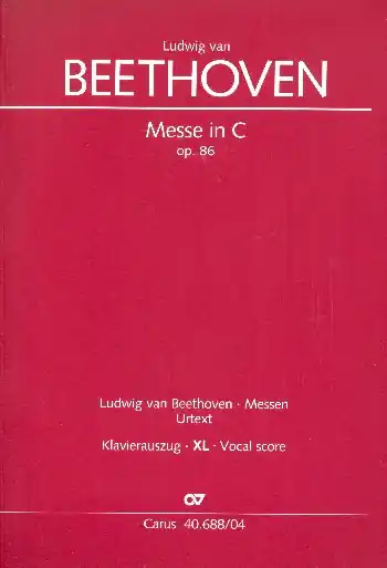 Markenware Messe C-Dur op.86 für Soli, gem Chor und Orchester