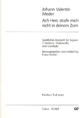 Ach Herr, strafe mich nicht in deinem Zorn Schnäppchen