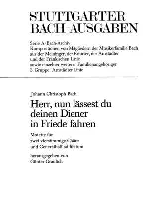 Herr, nun lässest du deinen Diener in Friede fahren für gem Chor (SSAATTBB) und Bc ad lib. Top-Seller