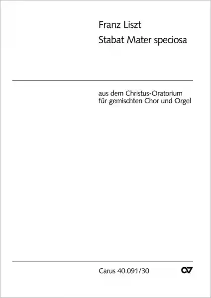 Expressversand STABAT MATER SPECIOSA FUER GE- MISCHTEN CHOR UND ORGEL