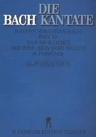 Sichere Zahlung Wer mich liebet der wird Kantate Nr.59 BWV59