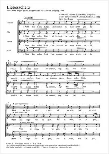 Online Kaufen LIEBESSCHERZ SOPRANO, ALTO, TENO- RE, BASSO, 1889